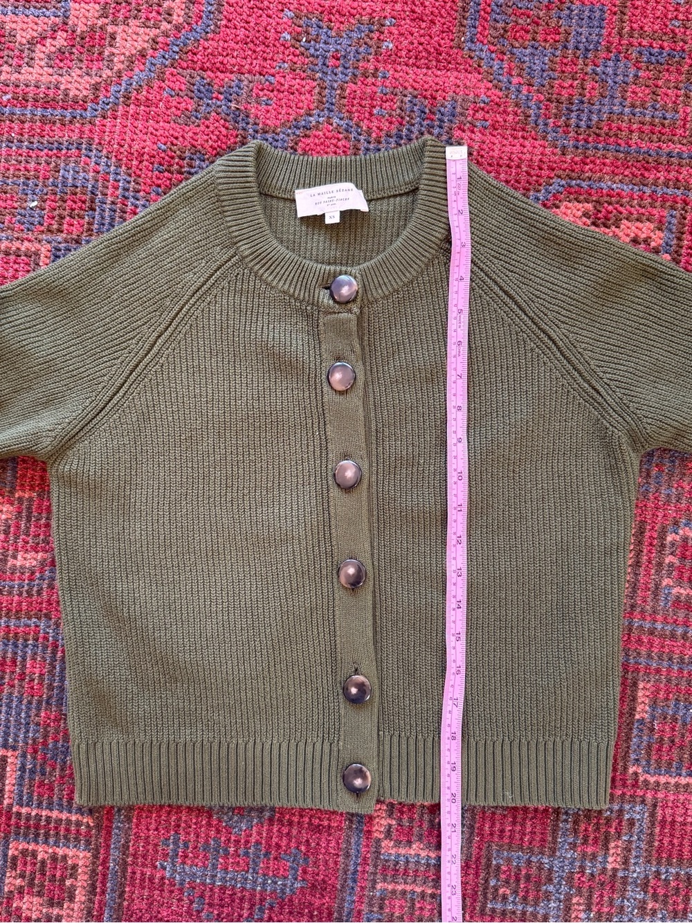 Sezane Olive Green Cardigan (XS) - Picture 6 of 6